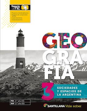 portada Geografia 3 Sociedades y Espacios de la Argentina Santillana Vale Saber (in Spanish)
