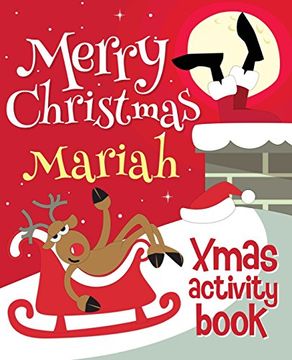 portada Merry Christmas Mariah - Xmas Activity Book: (Personalized Children's Activity Book)