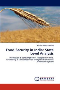 portada food security in india: state level analysis (en Inglés)