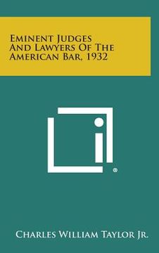 portada eminent judges and lawyers of the american bar, 1932
