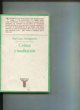 portada CRITICA Y MEDITACION.