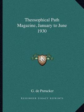 portada theosophical path magazine, january to june 1930