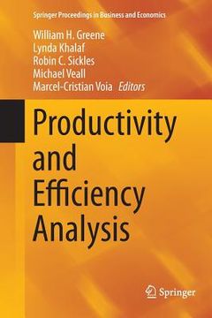portada Productivity and Efficiency Analysis (in English)