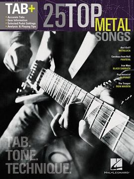 portada 25 top metal songs - tab. tone. technique.: tab+ (en Inglés)