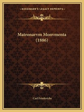 portada Matronarvm Monvmenta (1886) (in Latin)