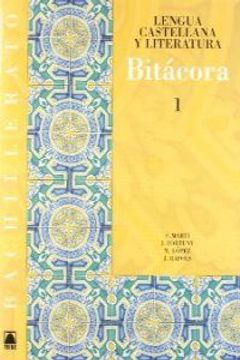 portada bitácora, lengua castellana y literatura, 1 bachillerato
