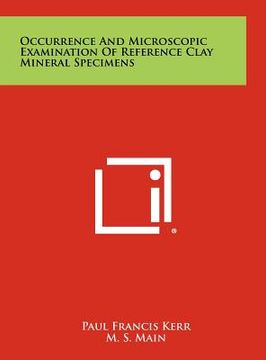 portada occurrence and microscopic examination of reference clay mineral specimens (in English)