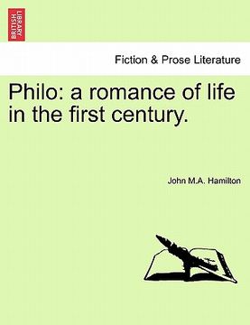 portada philo: a romance of life in the first century. (in English)