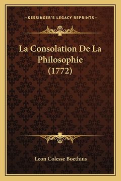 portada La Consolation De La Philosophie (1772) (in French)