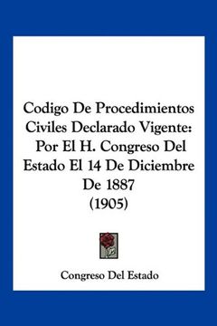 portada Codigo de Procedimientos Civiles Declarado Vigente (in Spanish)