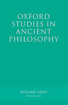 portada Oxford Studies in Ancient Philosophy: Volume 35 (en Inglés)