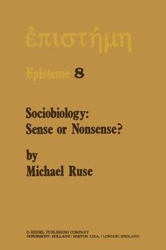 portada Sociobiology: Sense or Nonsense? (en Inglés)