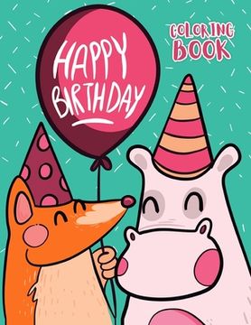 portada Happy Birthday: Coloring book (in English)