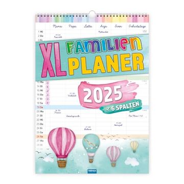portada Trötsch Großbildkalender xl Familenplaner 2025 mit 6 Spalten