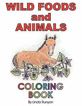 portada wild foods and animals coloring book (in English)