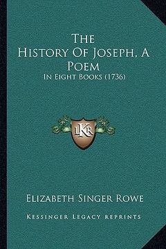 portada the history of joseph, a poem: in eight books (1736) (en Inglés)