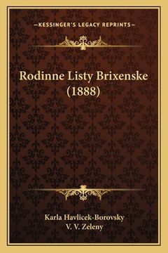 portada Rodinne Listy Brixenske (1888)