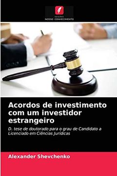 portada Acordos de Investimento com um Investidor Estrangeiro (en Portugués)