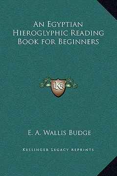 portada an egyptian hieroglyphic reading book for beginners (en Inglés)