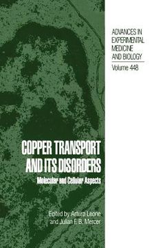 portada copper transport and its disorders: molecular and cellular aspects (en Inglés)