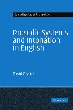 portada Prosodic Systems and Intonation in English (Cambridge Studies in Linguistics) (in English)