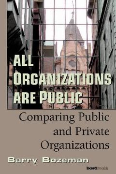 portada all organizations are public: comparing public and private organizations (in English)