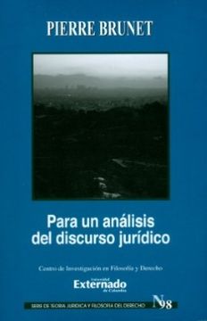 portada Para un Análisis del Discurso Jurídico. Serie de Teoría Jurídica y Filosofía del Derecho n°. 98 (in Spanish)