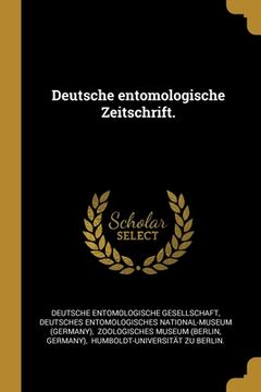 portada Deutsche entomologische Zeitschrift. (en Alemán)