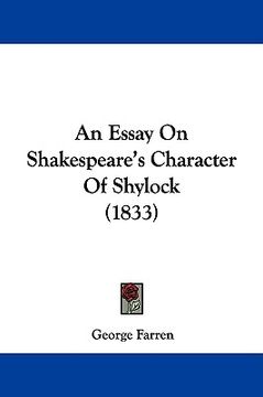 portada an essay on shakespeare's character of shylock (1833)