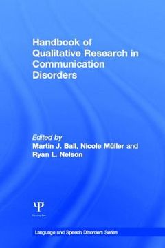 portada handbook of qualitative research in communication disorders (en Inglés)