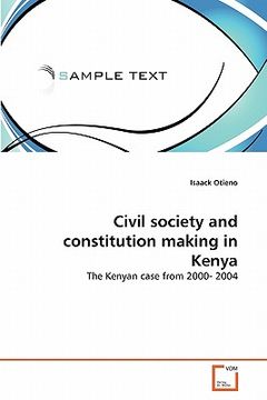 portada civil society and constitution making in kenya (en Inglés)