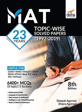 portada Mat 23 Years Topic-Wise Solved Papers (1997-2019) 8th Edition (en Inglés)