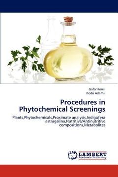 portada procedures in phytochemical screenings (en Inglés)