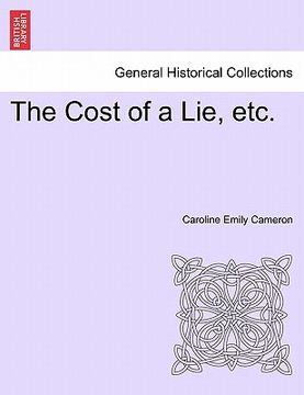 portada the cost of a lie, etc. (en Inglés)