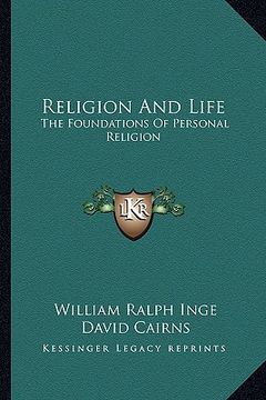 portada religion and life: the foundations of personal religion (en Inglés)