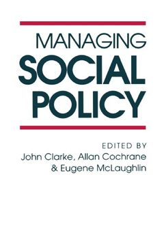 portada managing social policy (en Inglés)