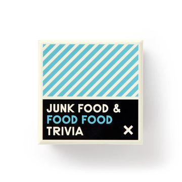 portada Brass Monkey Junk Food & Food Food – Trivia Card Game set With 200 Unique Questions About Random Food Knowledge for Adults and Kids Ages 13+