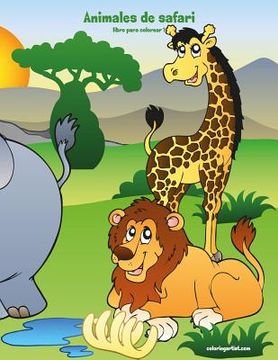 portada Animales de safari libro para colorear 1