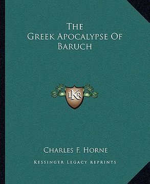 portada the greek apocalypse of baruch (in English)