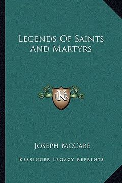 portada legends of saints and martyrs (en Inglés)