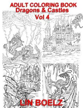 portada Adult coloring book Fantasy Dragons & Castles (en Inglés)