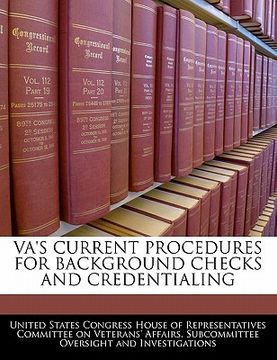 portada va's current procedures for background checks and credentialing (en Inglés)