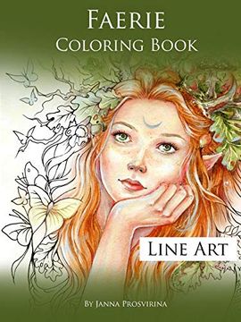 portada Faerie Coloring Book: Line art (en Inglés)