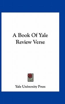 portada a book of yale review verse