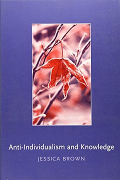 portada Anti-Individualism and Knowledge (Contemporary Philosophical Monographs) (en Inglés)