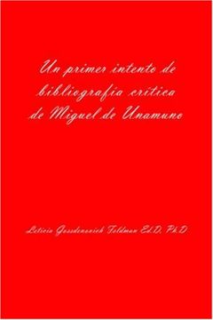 portada Un Primer Intento de Bibliografia Critica de Miguel de Unamuno