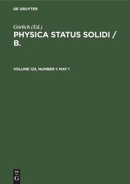 portada Physica Status Solidi / b. , Volume 123, Number 1, may 1 