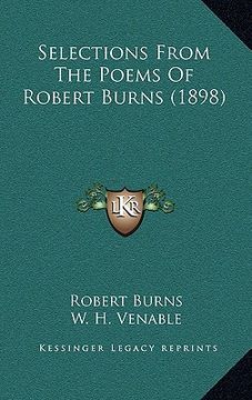 portada selections from the poems of robert burns (1898) (in English)