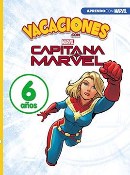 portada Vacaciones con Capitana Marvel. 6 Años (Aprendo con Marvel)
