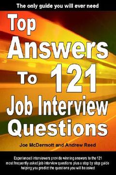 portada top answers to 121 job interview questions